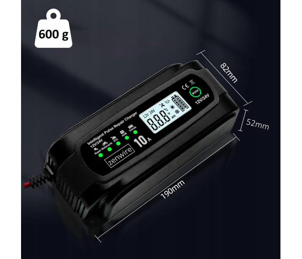 Zenwire Ładowarka Akumulatorów Samochodowych 12V 24V 10A JMD-10 - 1604684 - zdjęcie 4